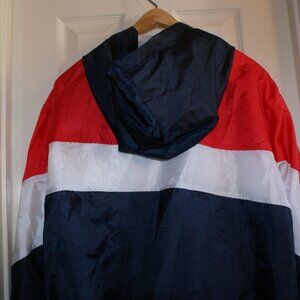 Hoodie Jacket with zip front closure and Drawstring Bottom. Bold Standout Colors